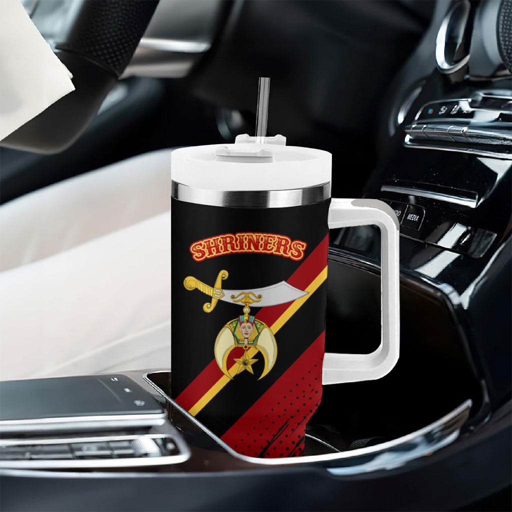 Noble Shriners Tumbler With Handle Masonic Egyptian Pharaoh Scimitar Emblem