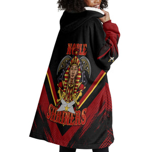 Noble Shriners Wearable Blanket Hoodie Masonic Egyptian Pharaoh Scimitar Emblem