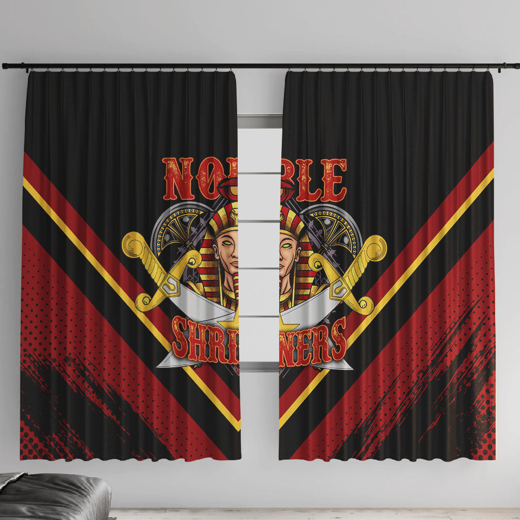 Noble Shriners Window Curtain Masonic Egyptian Pharaoh Scimitar Emblem