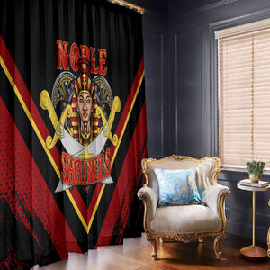 Noble Shriners Window Curtain Masonic Egyptian Pharaoh Scimitar Emblem