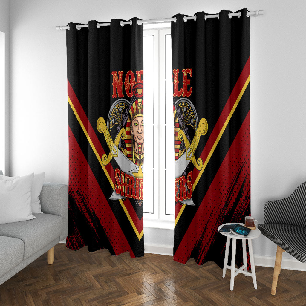 Noble Shriners Window Curtain Masonic Egyptian Pharaoh Scimitar Emblem