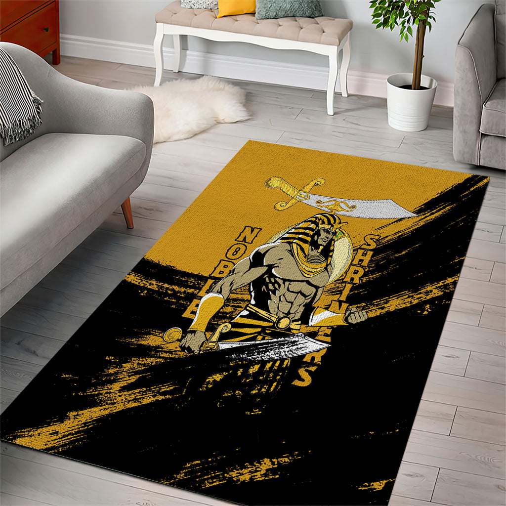 Noble Shriners Area Rug Egyptian Pharaoh Warrior - Scimitar Sword