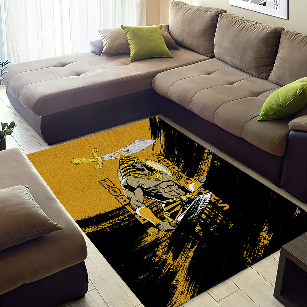 Noble Shriners Area Rug Egyptian Pharaoh Warrior - Scimitar Sword