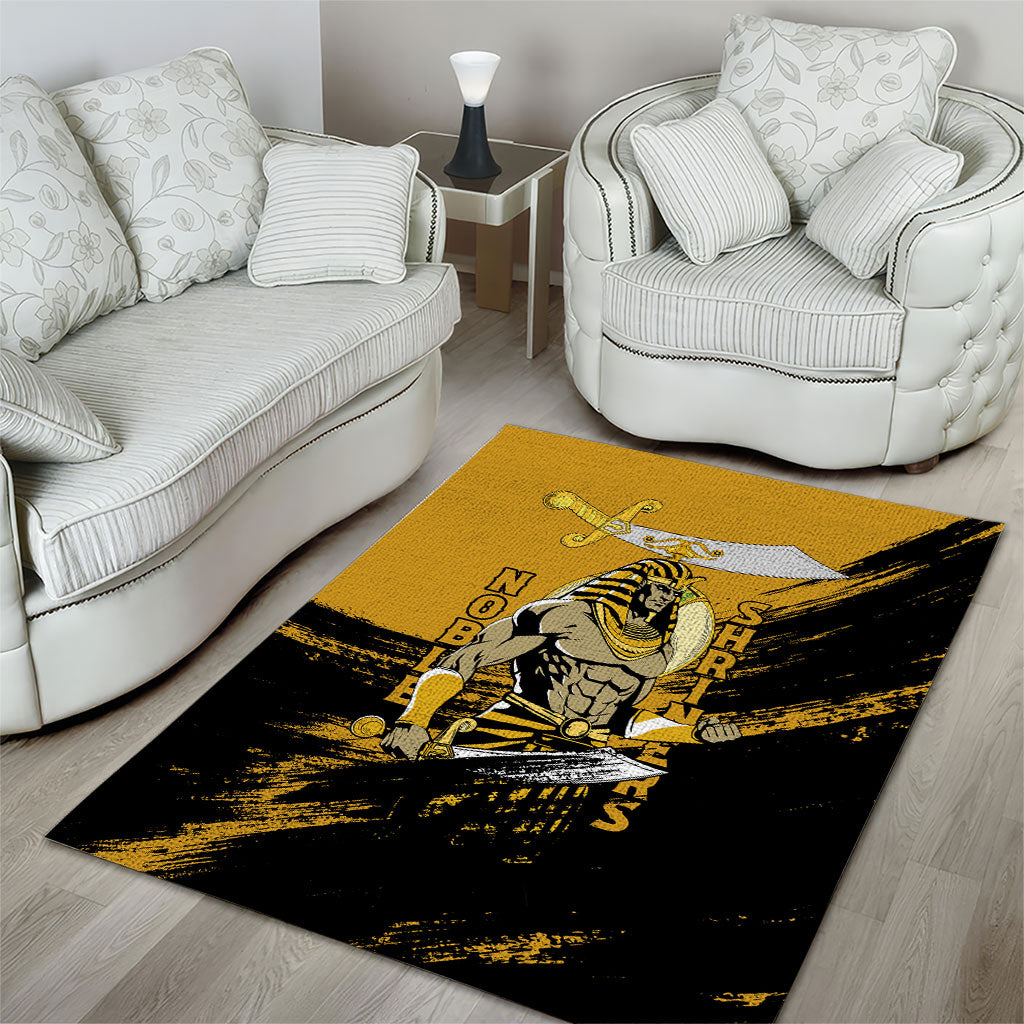 Noble Shriners Area Rug Egyptian Pharaoh Warrior - Scimitar Sword