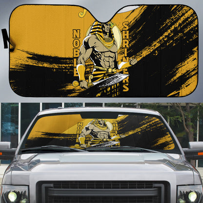 Noble Shriners Auto Sun Shade Egyptian Pharaoh Warrior - Scimitar Sword