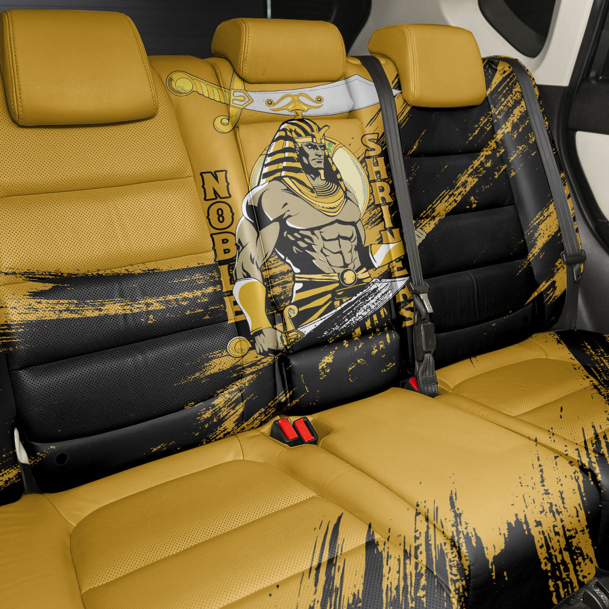 Noble Shriners Back Car Seat Cover Egyptian Pharaoh Warrior - Scimitar Sword