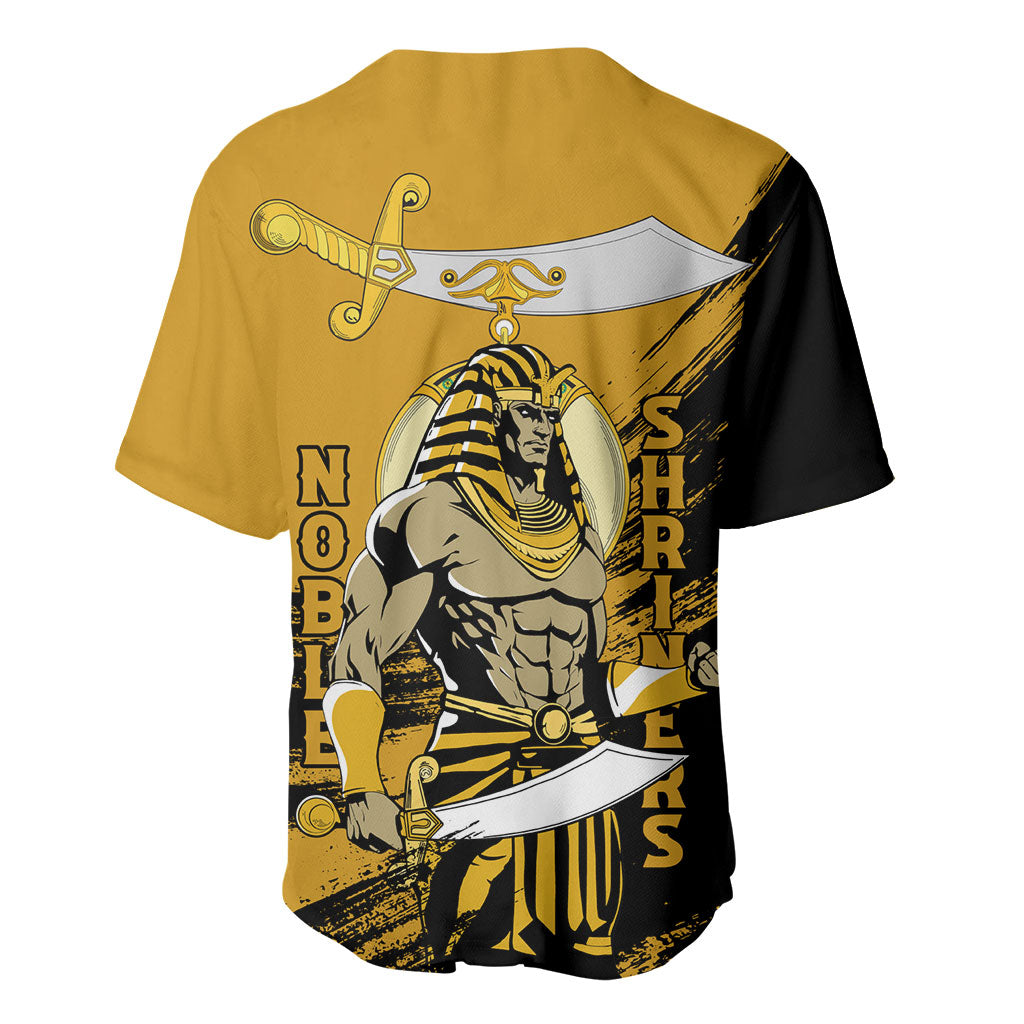 Noble Shriners Baseball Jersey Egyptian Pharaoh Warrior - Scimitar Sword