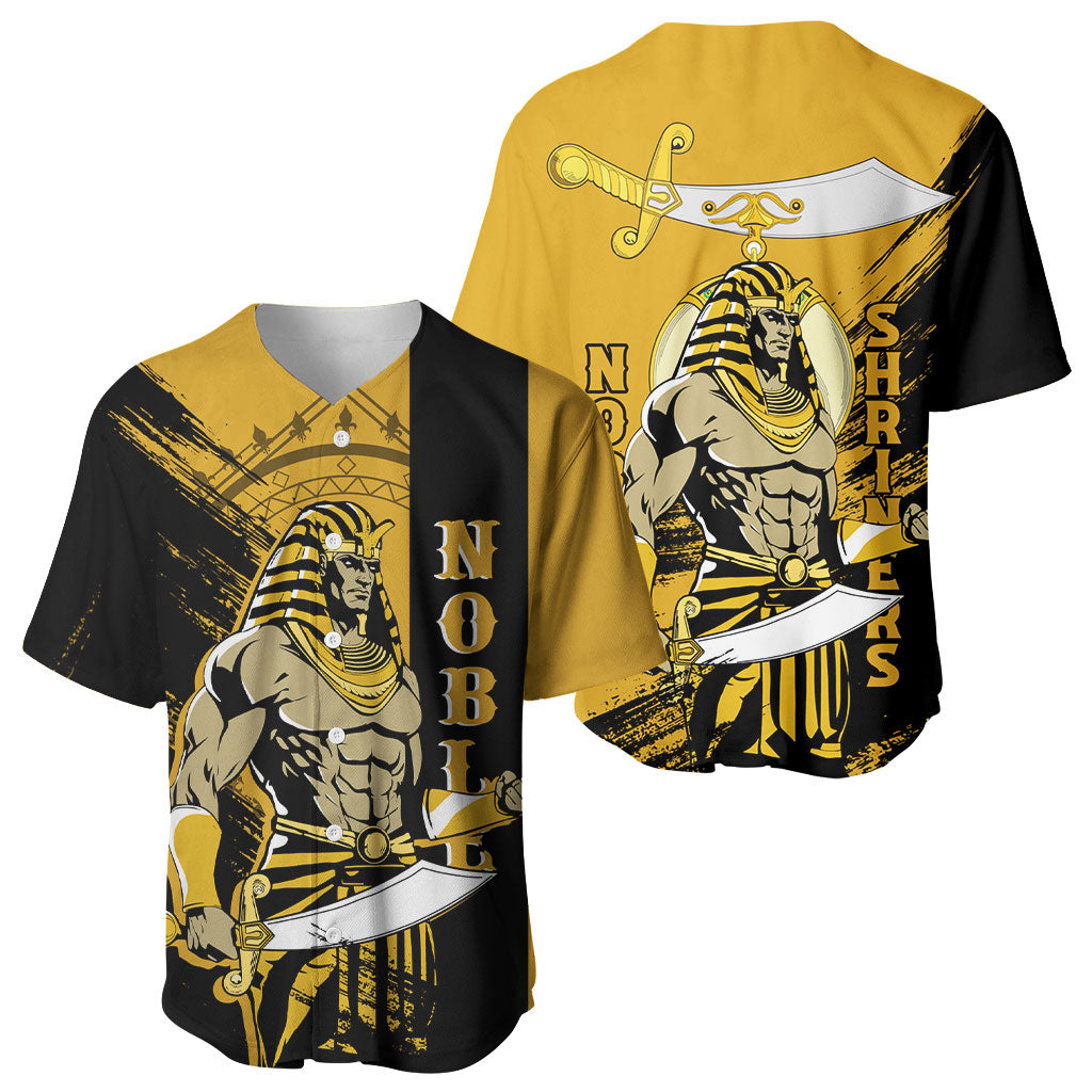 Noble Shriners Baseball Jersey Egyptian Pharaoh Warrior - Scimitar Sword