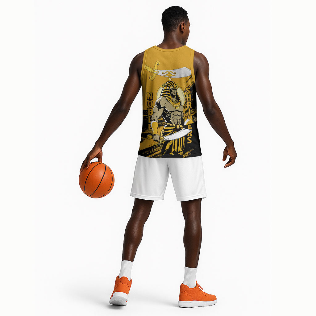Noble Shriners Basketball Jersey Egyptian Pharaoh Warrior - Scimitar Sword