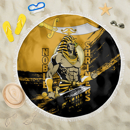 Noble Shriners Beach Blanket Egyptian Pharaoh Warrior - Scimitar Sword