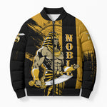 Noble Shriners Bomber Puffer Jacket Egyptian Pharaoh Warrior - Scimitar Sword