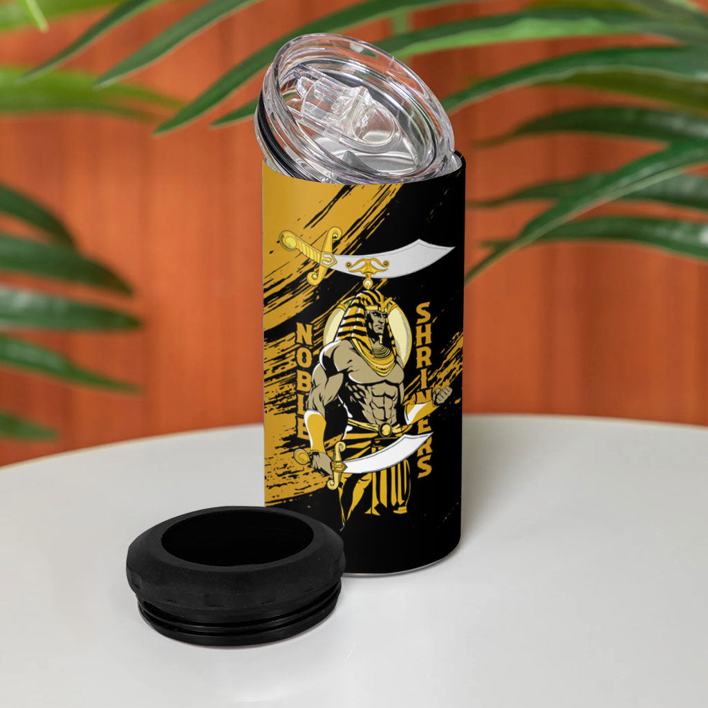 Noble Shriners 4 in 1 Can Cooler Tumbler Egyptian Pharaoh Warrior - Scimitar Sword