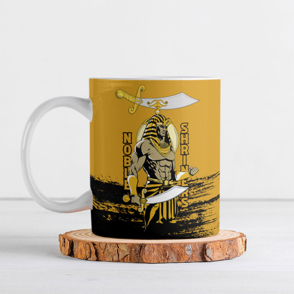 Noble Shriners Ceramic Mug Egyptian Pharaoh Warrior - Scimitar Sword
