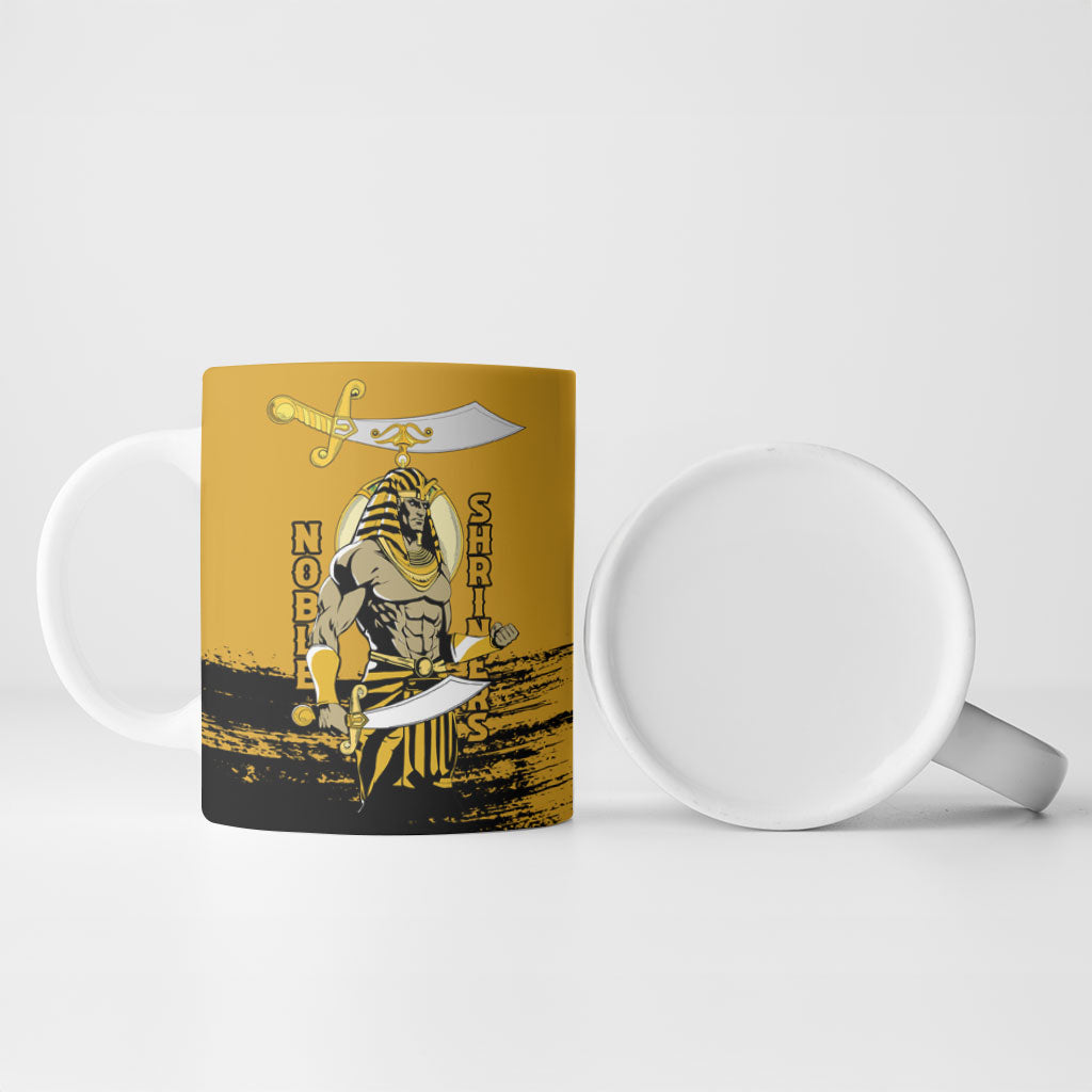Noble Shriners Ceramic Mug Egyptian Pharaoh Warrior - Scimitar Sword