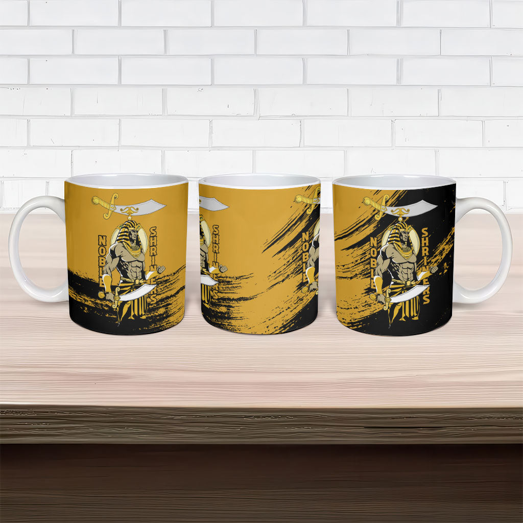 Noble Shriners Ceramic Mug Egyptian Pharaoh Warrior - Scimitar Sword