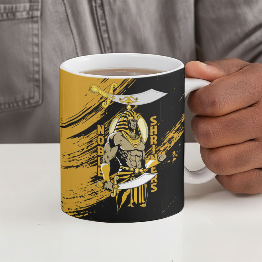 Noble Shriners Ceramic Mug Egyptian Pharaoh Warrior - Scimitar Sword