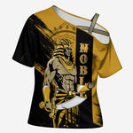 Noble Shriners Cross Shoulder Shirt Egyptian Pharaoh Warrior - Scimitar Sword