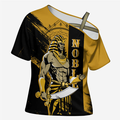 Noble Shriners Cross Shoulder Shirt Egyptian Pharaoh Warrior - Scimitar Sword