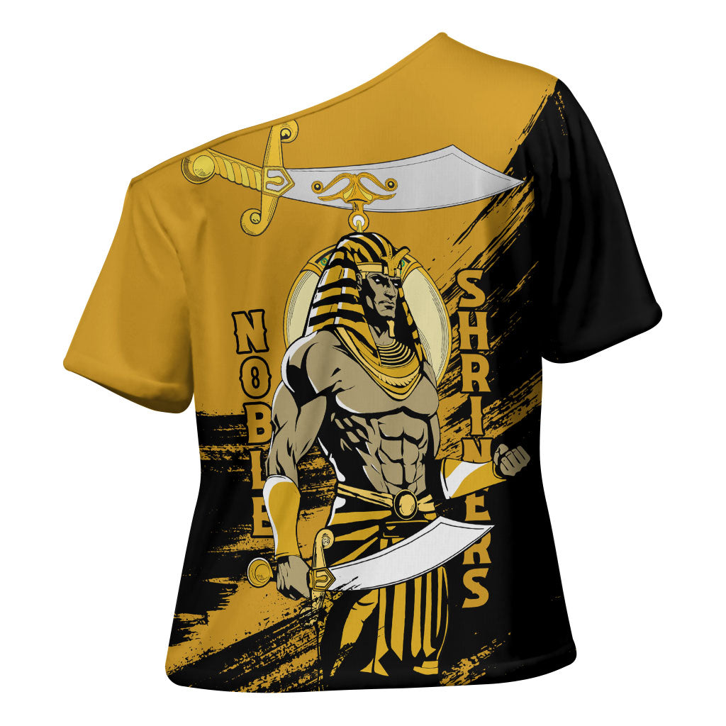 Noble Shriners Cross Shoulder Shirt Egyptian Pharaoh Warrior - Scimitar Sword
