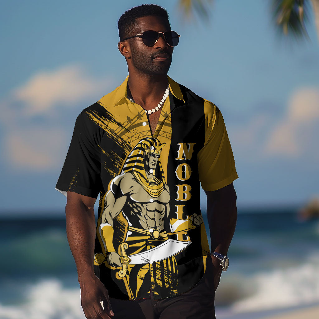 Noble Shriners Hawaiian Shirt Egyptian Pharaoh Warrior - Scimitar Sword