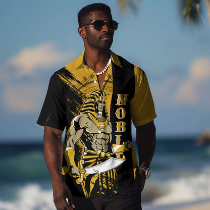 Noble Shriners Hawaiian Shirt Egyptian Pharaoh Warrior - Scimitar Sword