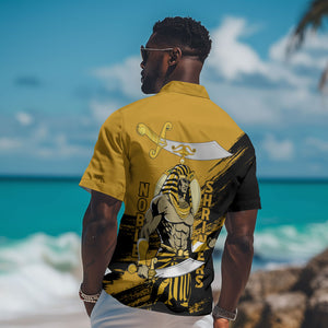 Noble Shriners Hawaiian Shirt Egyptian Pharaoh Warrior - Scimitar Sword