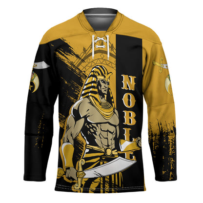 Noble Shriners Hockey Jersey Egyptian Pharaoh Warrior - Scimitar Sword