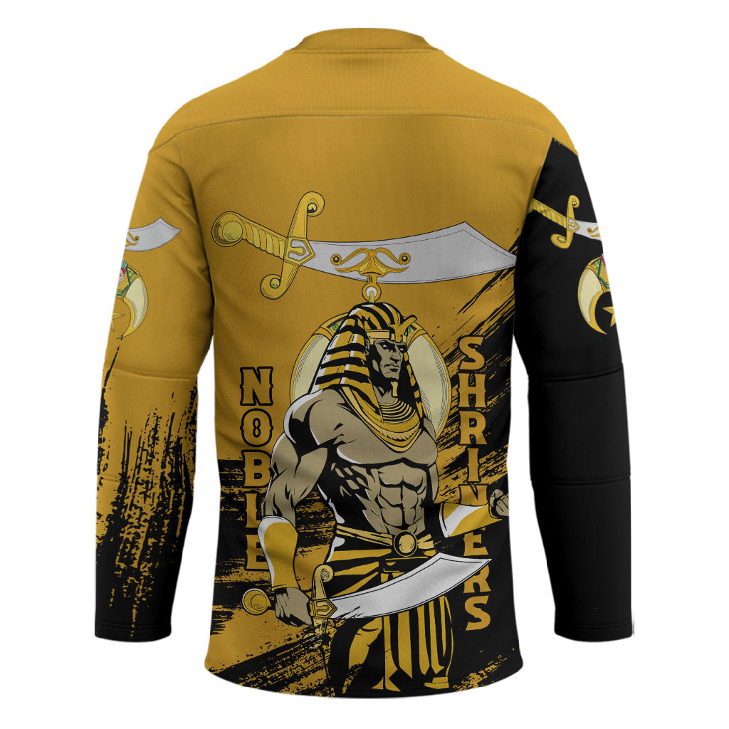 Noble Shriners Hockey Jersey Egyptian Pharaoh Warrior - Scimitar Sword