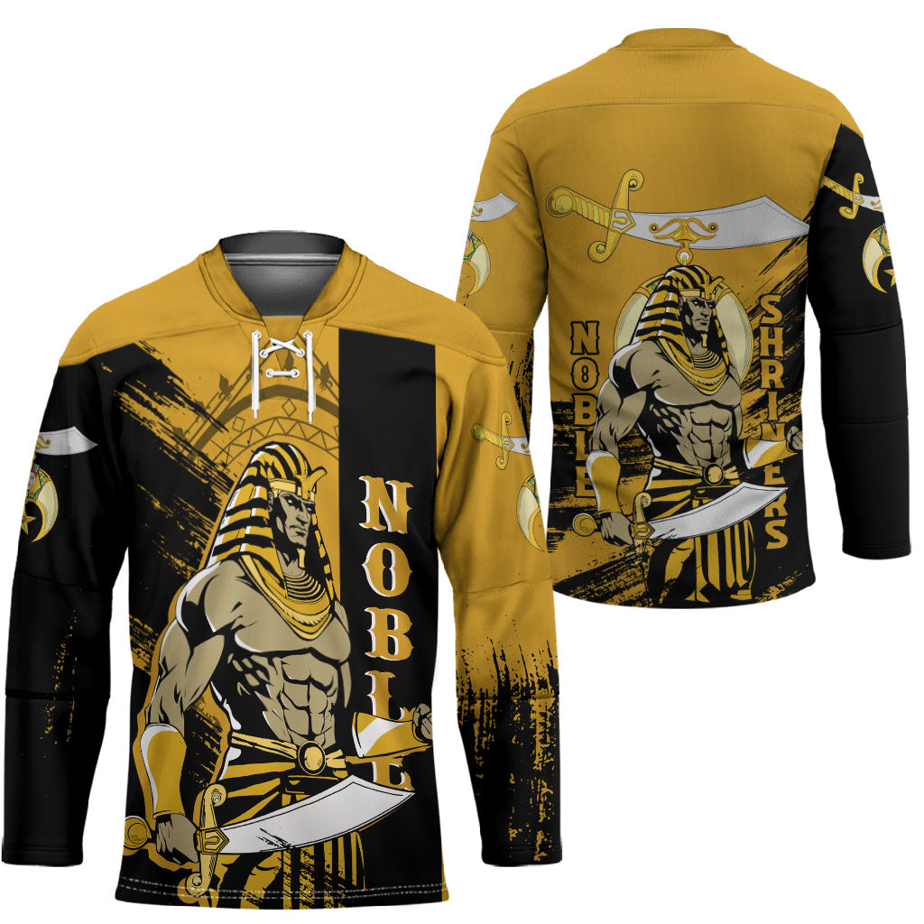 Noble Shriners Hockey Jersey Egyptian Pharaoh Warrior - Scimitar Sword