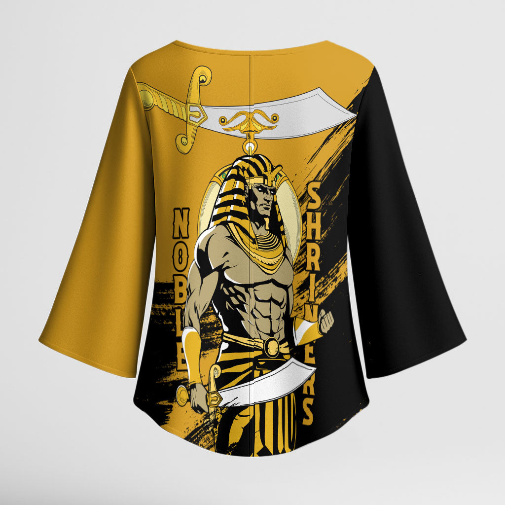 Noble Shriners Kimono Sleeve Blouse Egyptian Pharaoh Warrior - Scimitar Sword