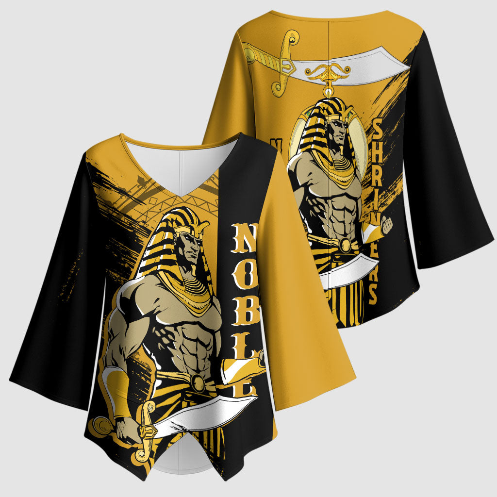 Noble Shriners Kimono Sleeve Blouse Egyptian Pharaoh Warrior - Scimitar Sword