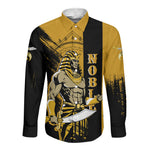 Noble Shriners Long Sleeve Button Shirt Egyptian Pharaoh Warrior - Scimitar Sword