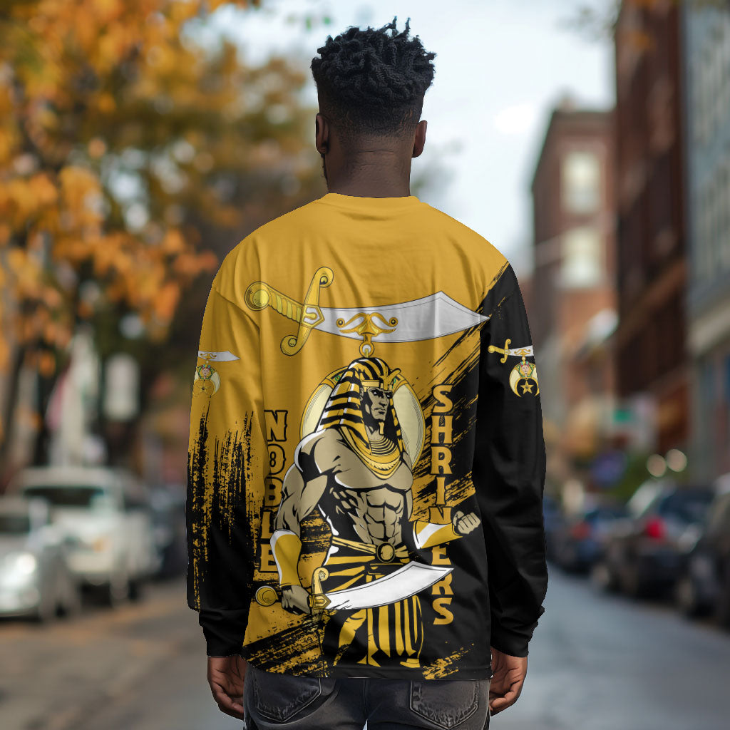 Noble Shriners Long Sleeve Shirt Egyptian Pharaoh Warrior - Scimitar Sword