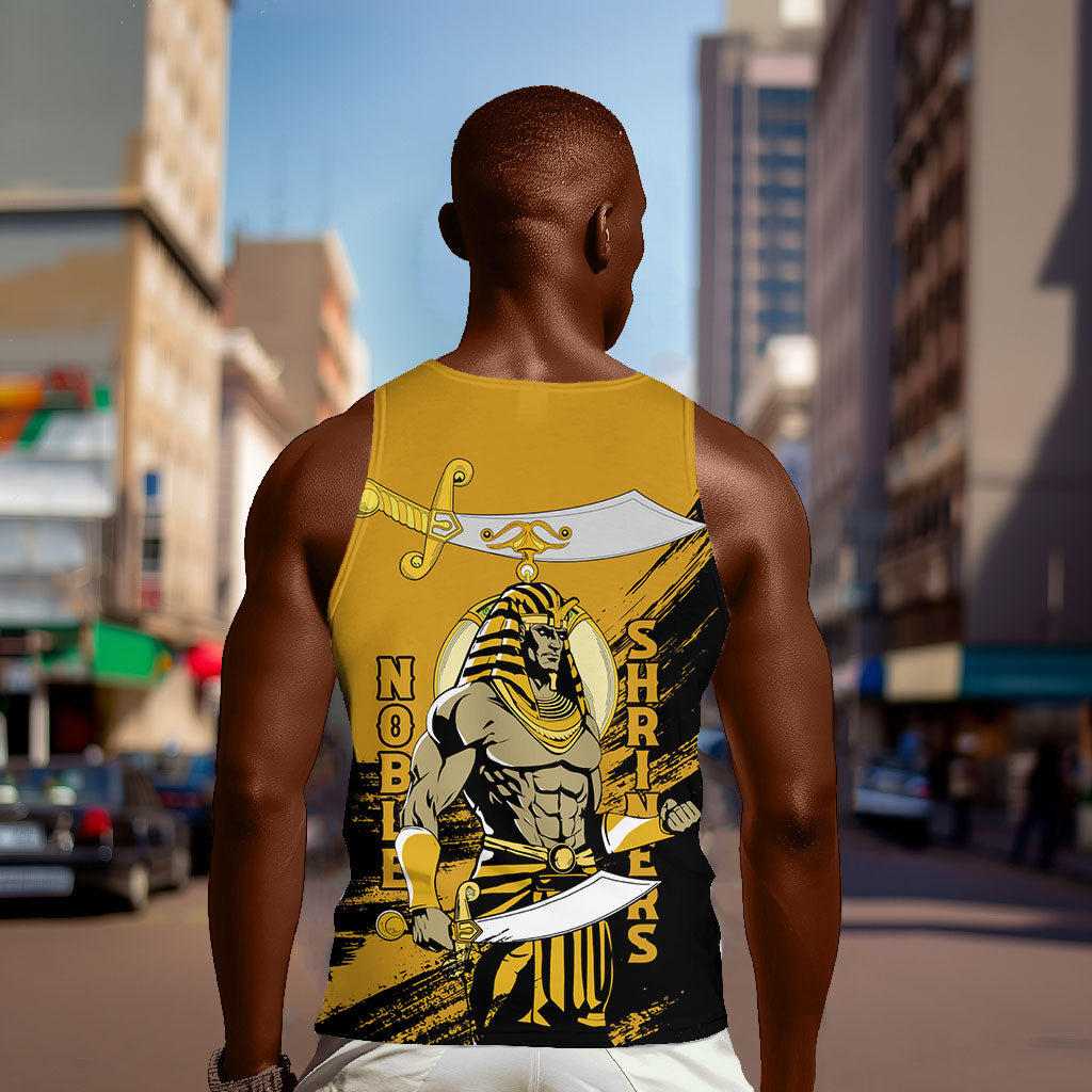 Noble Shriners Men Tank Top Egyptian Pharaoh Warrior - Scimitar Sword