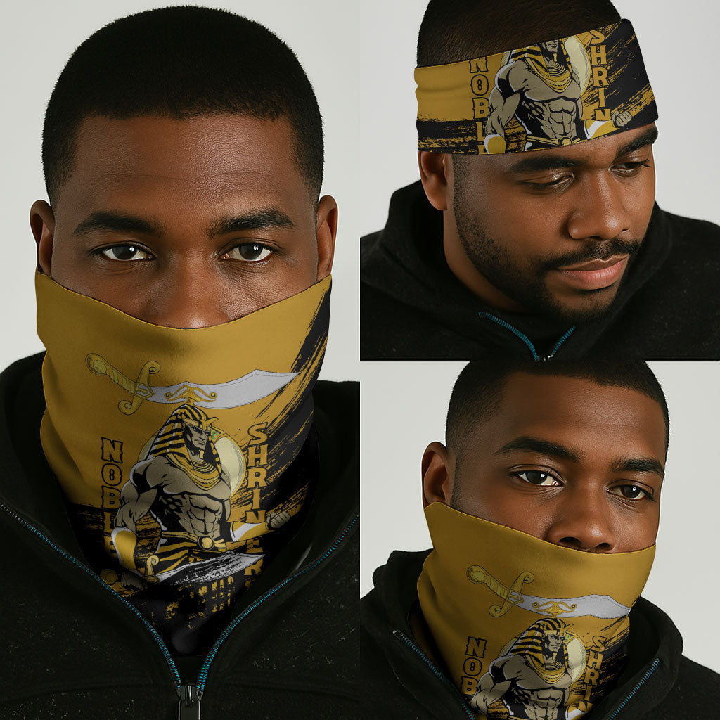 Noble Shriners Neck Gaiter Egyptian Pharaoh Warrior - Scimitar Sword