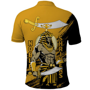 Noble Shriners Polo Shirt Egyptian Pharaoh Warrior - Scimitar Sword