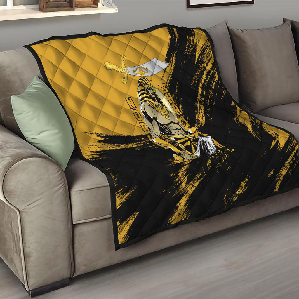 Noble Shriners Quilt Egyptian Pharaoh Warrior - Scimitar Sword