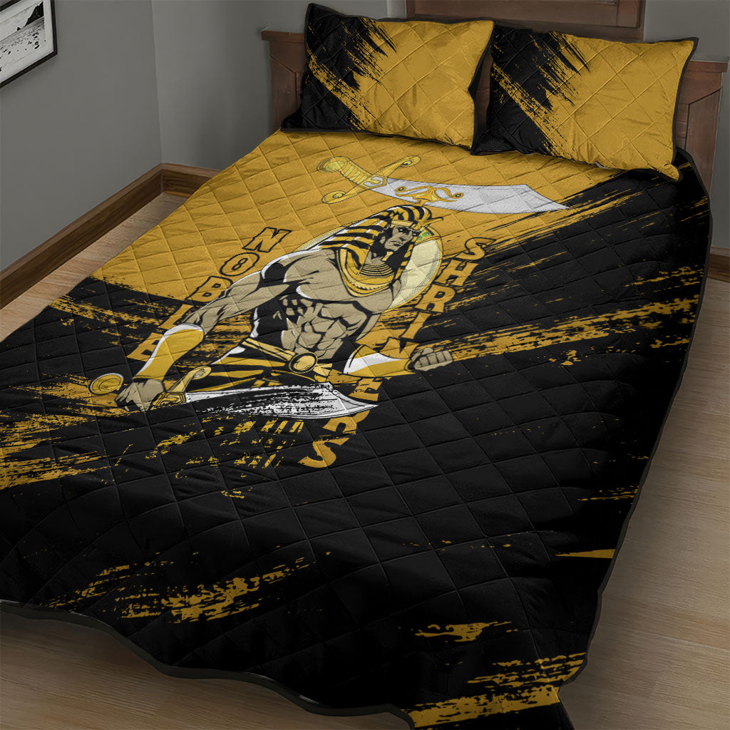 Noble Shriners Quilt Bed Set Egyptian Pharaoh Warrior - Scimitar Sword
