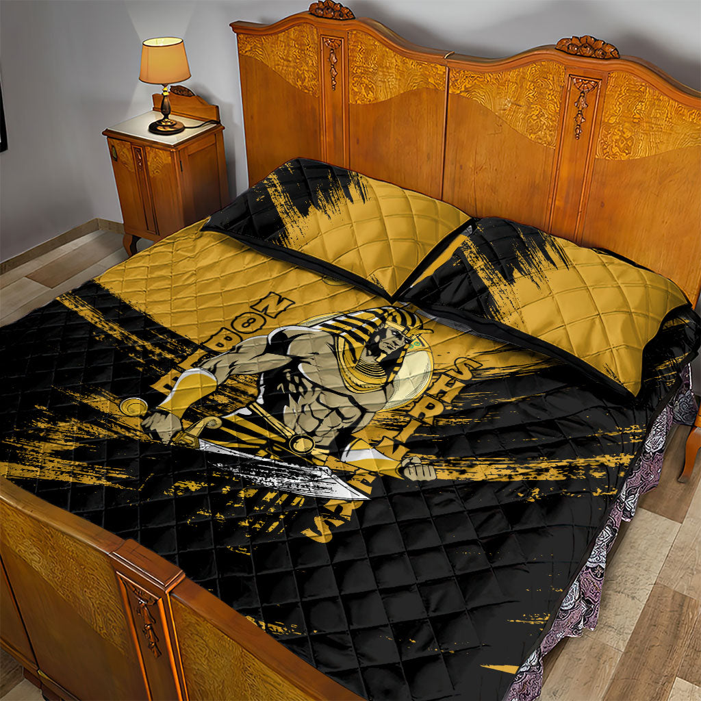 Noble Shriners Quilt Bed Set Egyptian Pharaoh Warrior - Scimitar Sword