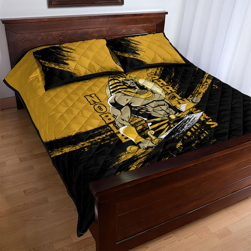 Noble Shriners Quilt Bed Set Egyptian Pharaoh Warrior - Scimitar Sword