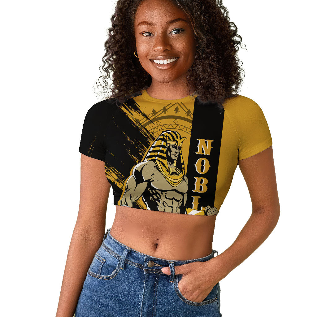 Noble Shriners Raglan Cropped T shirt Egyptian Pharaoh Warrior - Scimitar Sword