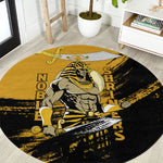Noble Shriners Round Carpet Egyptian Pharaoh Warrior - Scimitar Sword