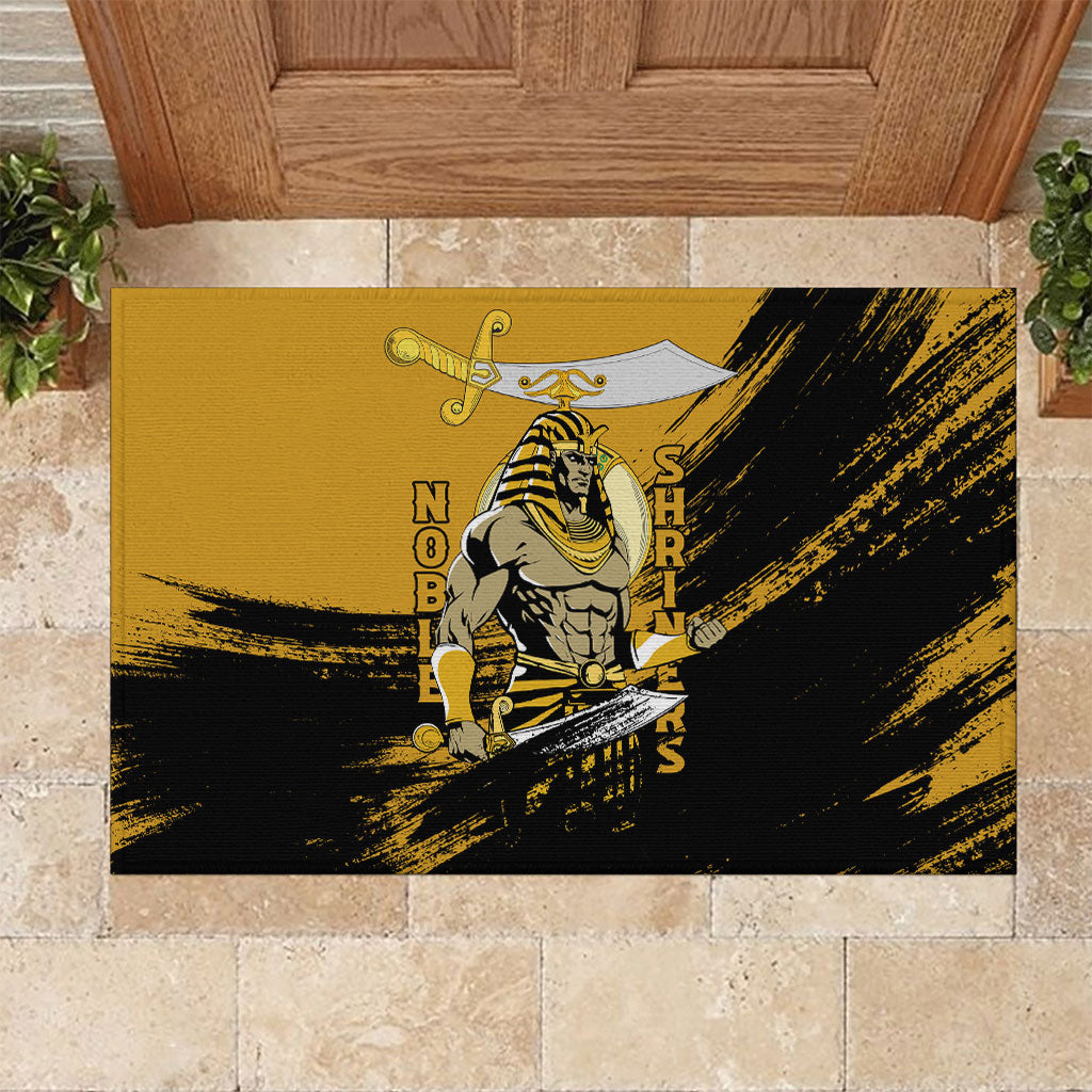 Noble Shriners Rubber Doormat Egyptian Pharaoh Warrior - Scimitar Sword