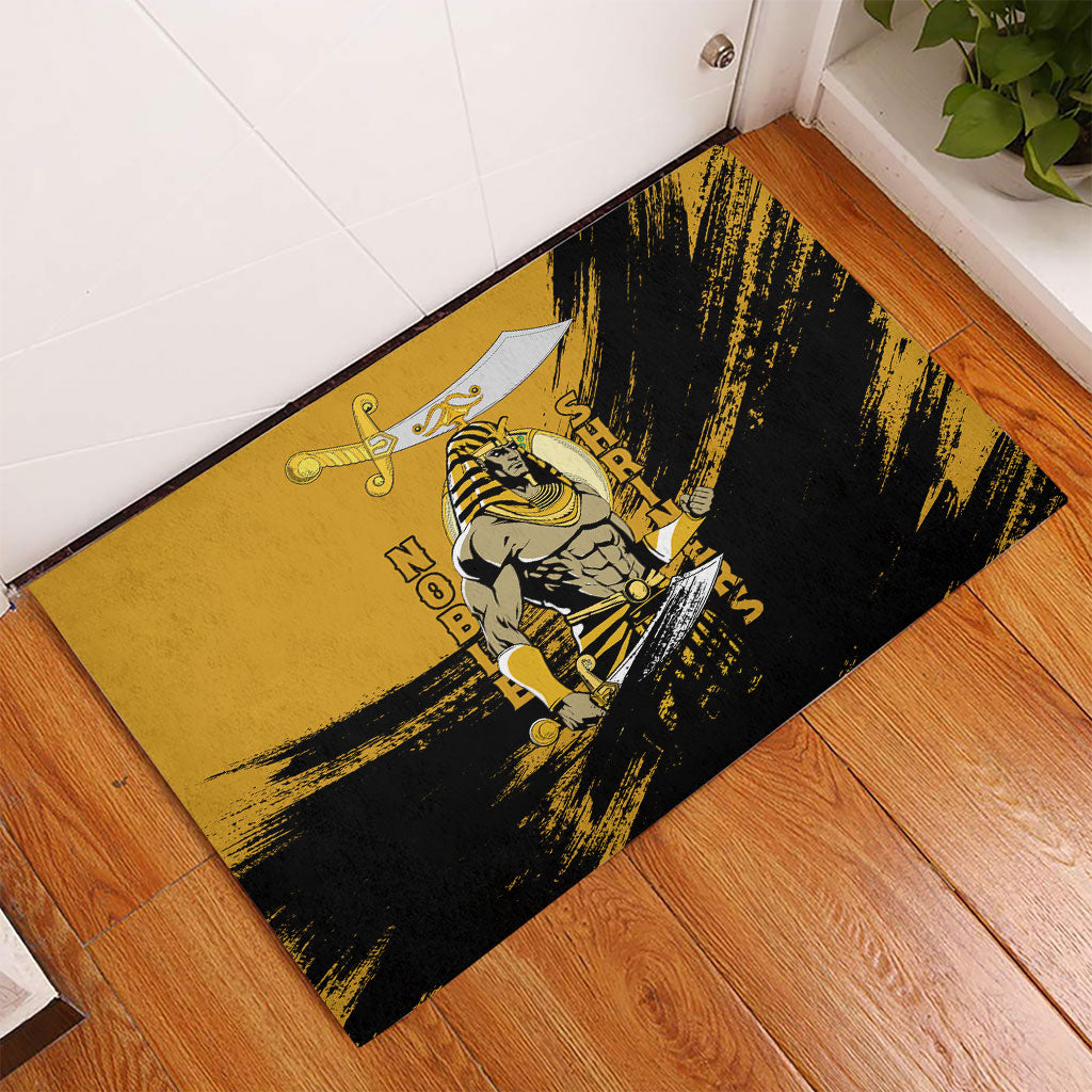 Noble Shriners Rubber Doormat Egyptian Pharaoh Warrior - Scimitar Sword
