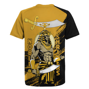 Noble Shriners Rugby Jersey Egyptian Pharaoh Warrior - Scimitar Sword