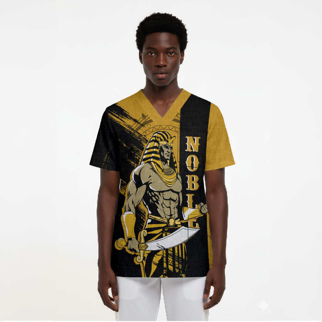 Noble Shriners Scrub Top Egyptian Pharaoh Warrior - Scimitar Sword