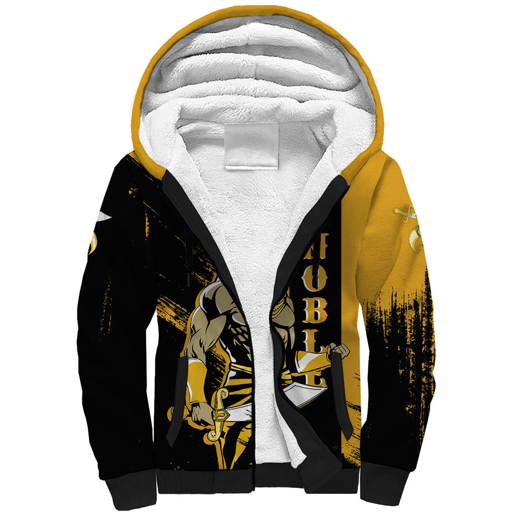 Noble Shriners Sherpa Hoodie Egyptian Pharaoh Warrior - Scimitar Sword