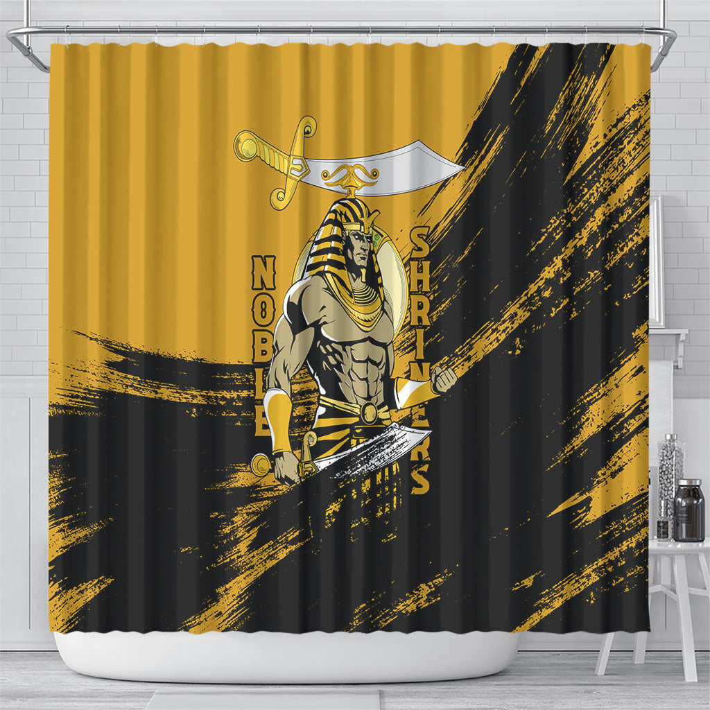 Noble Shriners Shower Curtain Egyptian Pharaoh Warrior - Scimitar Sword