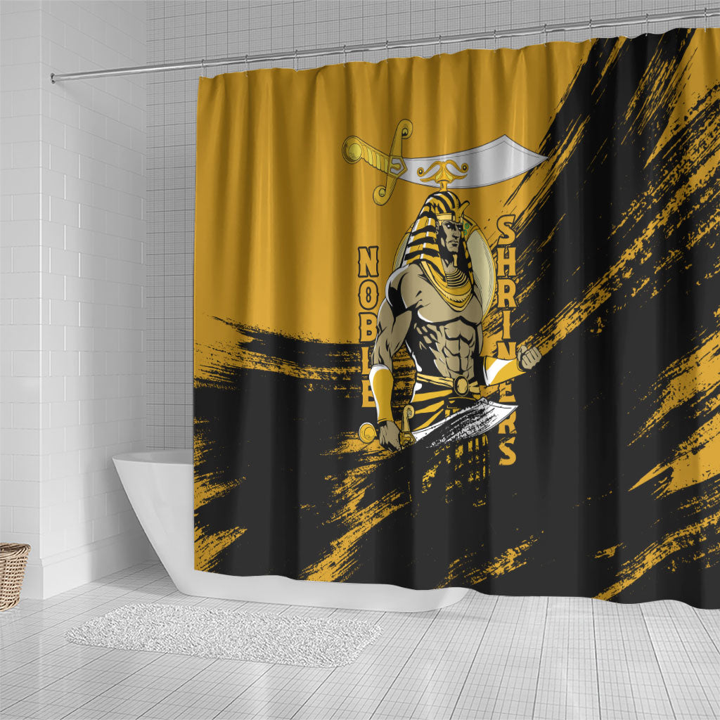Noble Shriners Shower Curtain Egyptian Pharaoh Warrior - Scimitar Sword