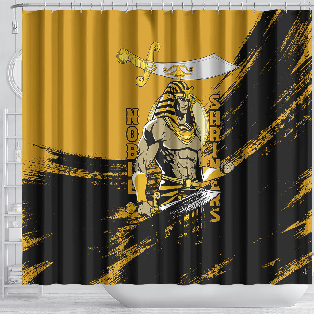 Noble Shriners Shower Curtain Egyptian Pharaoh Warrior - Scimitar Sword